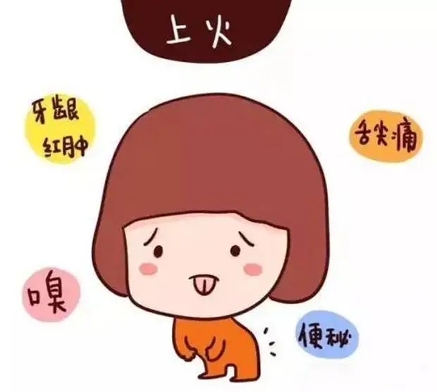 火在肝里失眠，火在胃里口臭，火在肺里咳嗽，火在心里口舌生瘡！